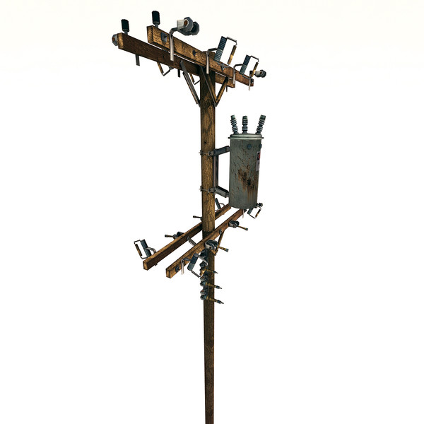 3d utility pole - Utility Pole - Game Resolution Model by MABA Media